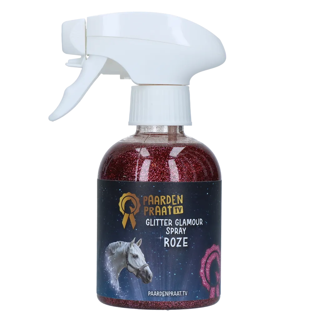 Paardenpraat TV Glitter Glamour Spray Rosa