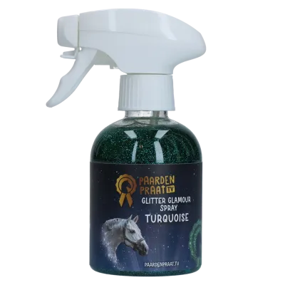 Paardenpraat TV Glitter Glamour Spray Türkis