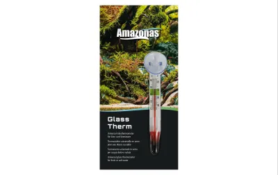 Amazonas Glas Thermometer mit Sauger 11cm Aquarium