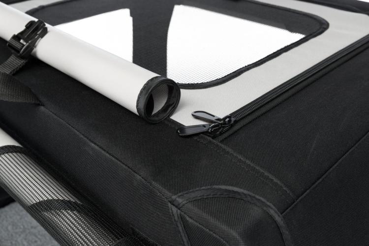 Transportbox für Hunde – Mobile Kennel Vario mit Metallrahmen 61x43x40