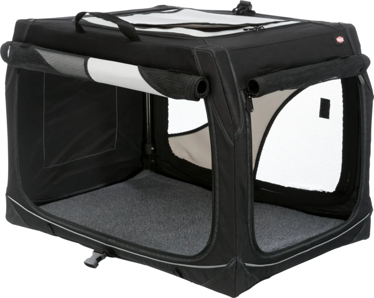 Transportbox für Hunde – Mobile Kennel Vario mit Metallrahmen 91x58x61cm