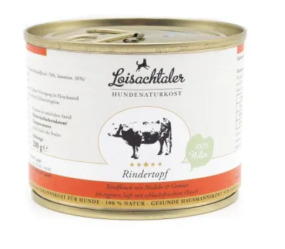 Loisachtaler Rindertopf Nassfutter Hund 200g