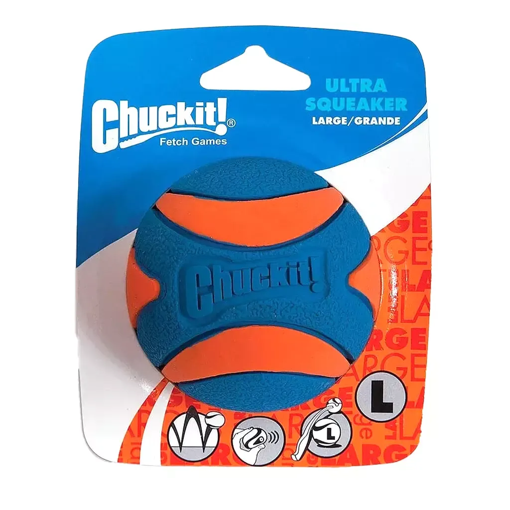 Chuckit! Ultra Ball L Apportierball aus Naturkautschuk Ø 7,6 cm