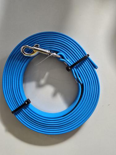 Biothane Schleppleine für Hunde – wasserfest, hellblau 3 m / 9 mm