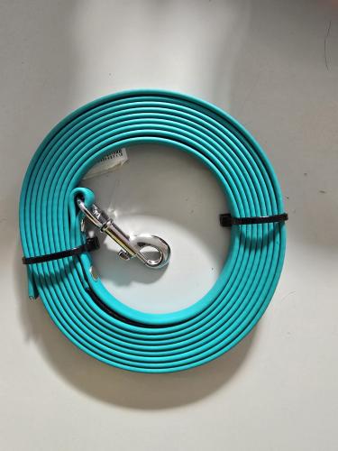 Biothane Schleppleine für Hunde – wasserfest, aquagrün 3 m / 9 mm