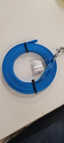 Biothane Schleppleine 3m hellblau 13mm wasserfest