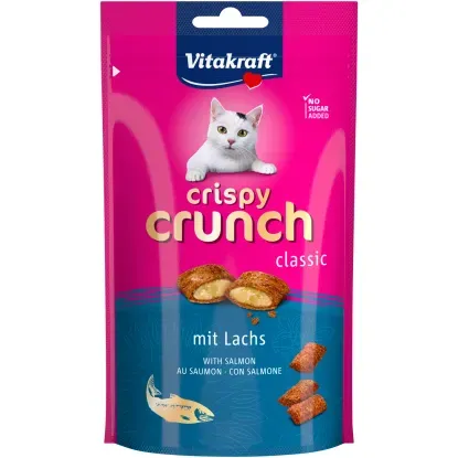 Crispy Crunch mit Lachs Knusperkissen für Katzen 60 g