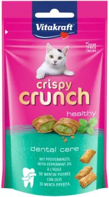Crispy Crunch mit Pfefferminzöl Knusperkissen für Katzen 60 g