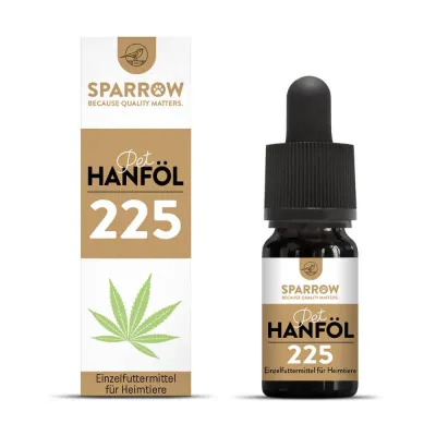Sparrow Pet Hanföl 225 mit CBD Vollspektrum für Tiere 10 ml