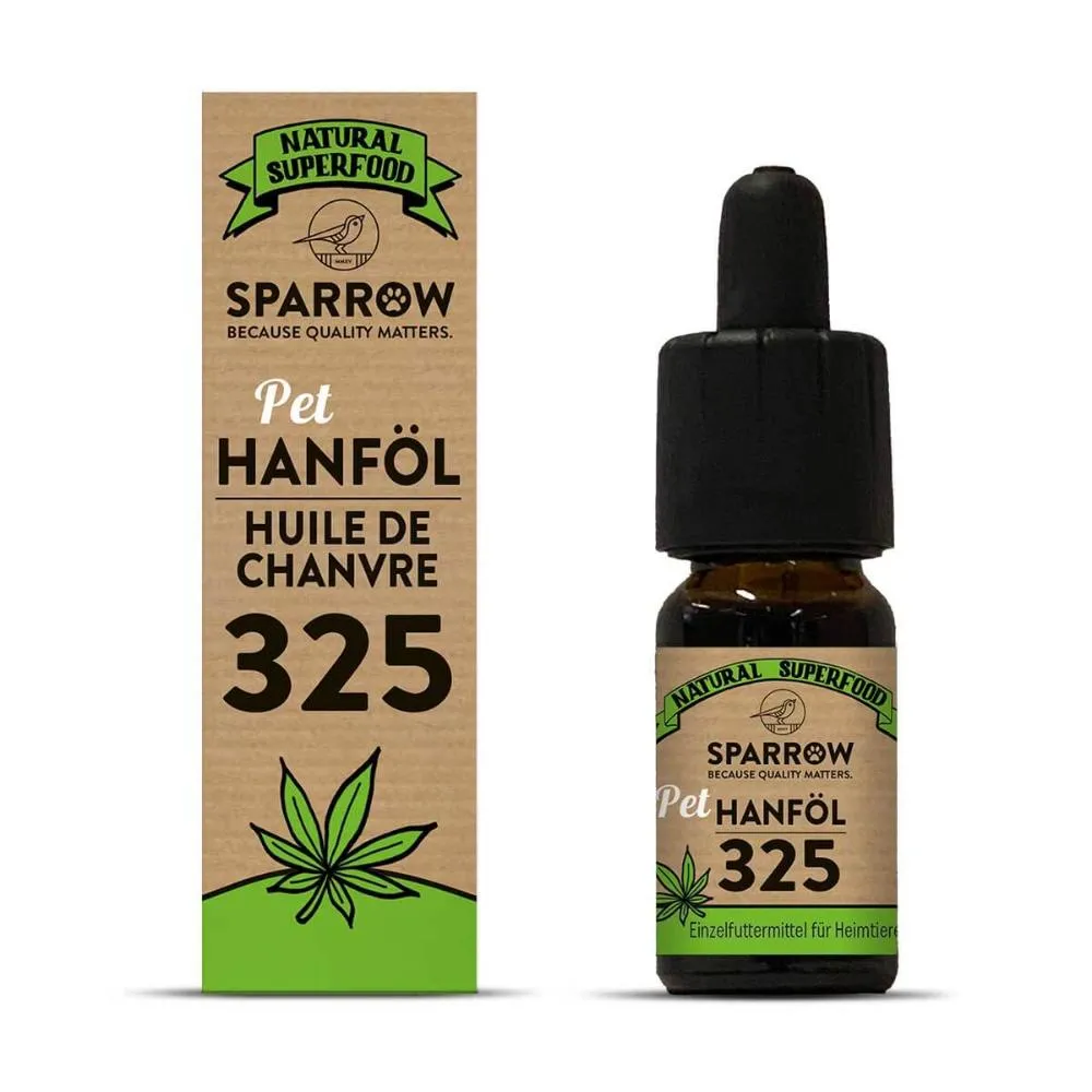 Sparrow Pet Hanföl 325 mit CBD Vollspektrum für Tiere 10 ml