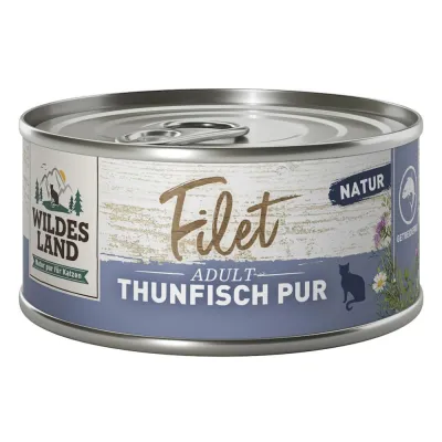 Wildes Land Katzen Snack Filet Thunfisch pur 80 g