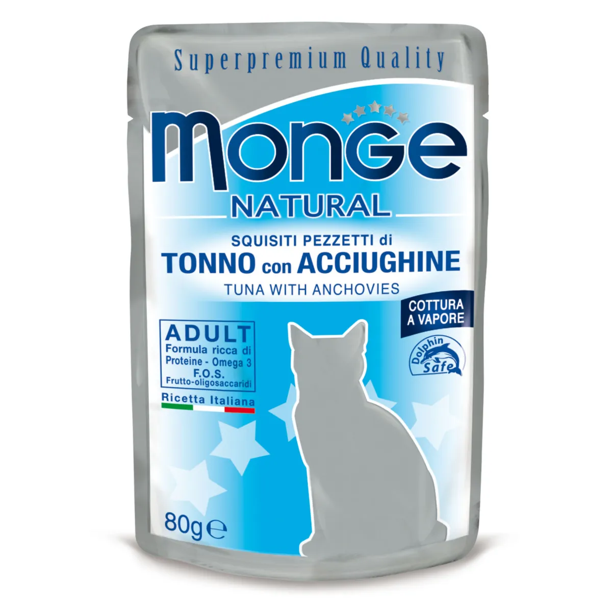 Monge Natural Cat Adult Tuna & Anchovies 80 g Nassfutter