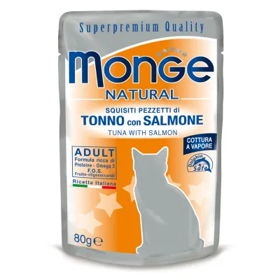 Monge Natural Cat Adult Thunfisch & Lachs Nassfutter 80 g