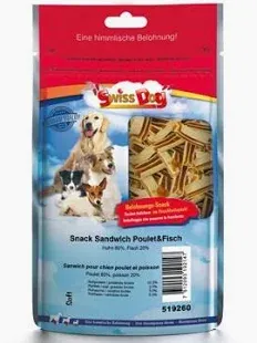 SwissDog Snack Sandwich Poulet & Fisch Hundesnack 130 g