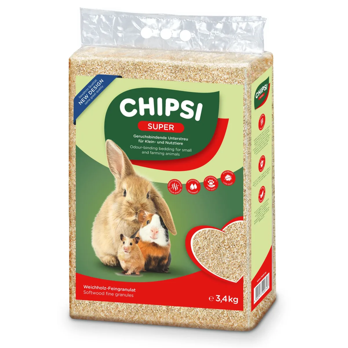 CHIPSI Super Feingranulat Kleintierstreu 3,4 kg