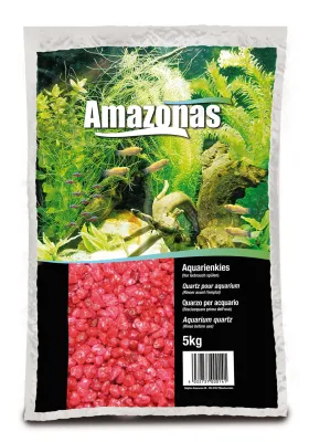 Aquarienkies farbig rot 2–3 mm 5 kg Amazonas