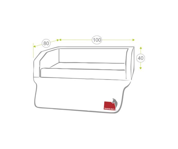 TRAVELMAT Plus Schwarz Visco 100*80cm