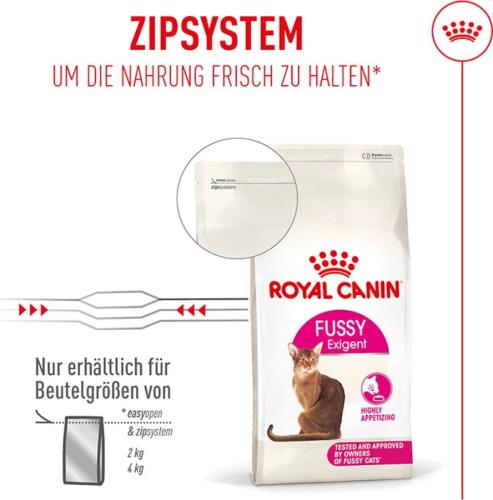 Royal Canin Fussy Exigent Katzentrockenfutter für wählerische Katzen 4 kg