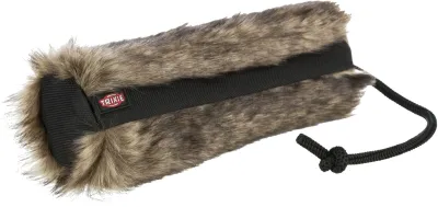 Fell-Futterdummy Plüsch – Kaninchenfell-Optik, schwarz Ø 6 × 20 cm - TRIXIE