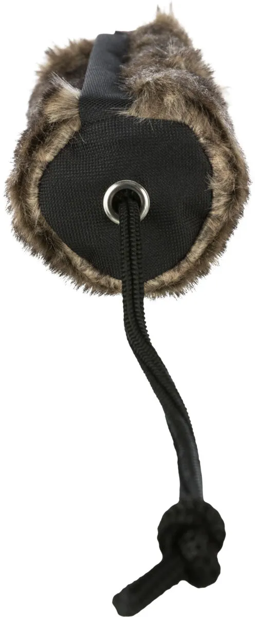Fell-Futterdummy Plüsch – Kaninchenfell-Optik, schwarz Ø 6 × 20 cm - TRIXIE