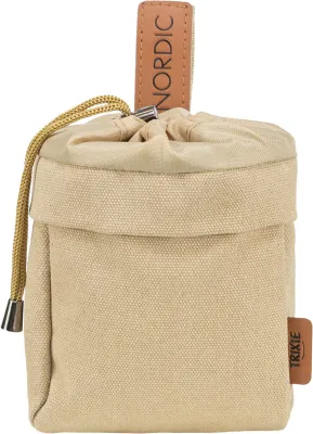 BE NORDIC Snack-Tasche für Hunde – Ø 10 × 14 cm, sand