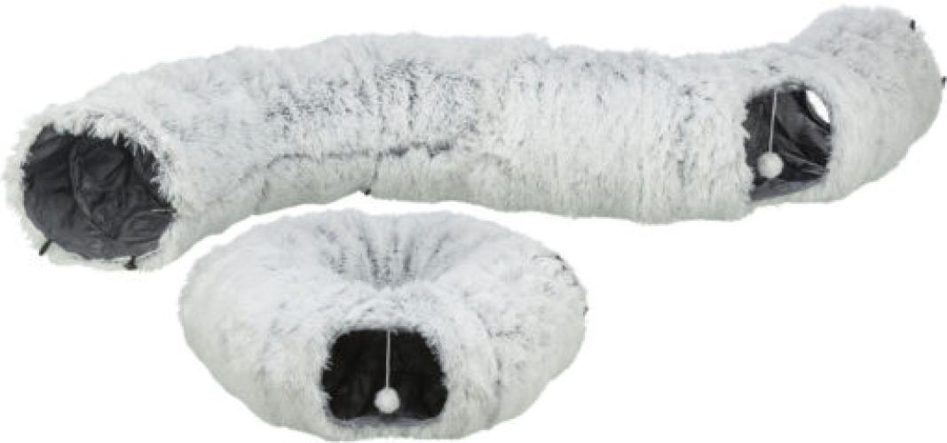 spieltunnel-donut-harvey-plusch-o-25160cm-grau-trixie-163456