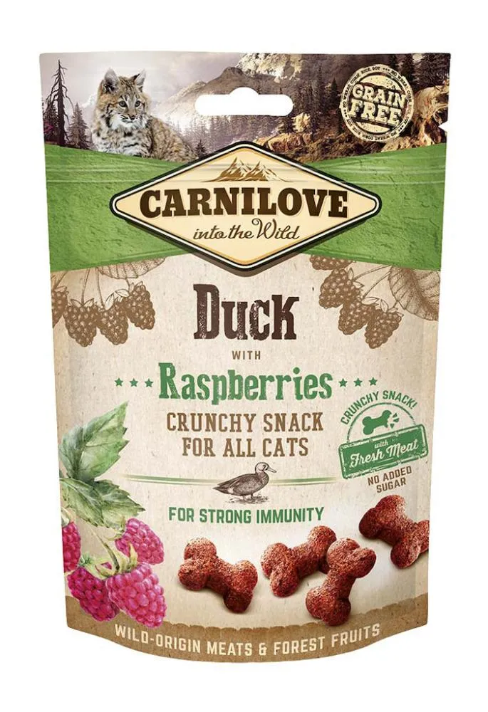 Carnilove Cat Crunchy Snack Ente mit Himbeeren 50 g