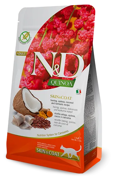 Farmina N&D Quinoa Skin & Coat Hering Katze 5 kg