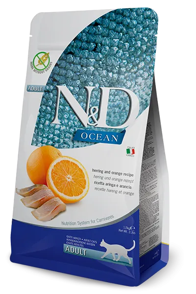 Farmina N&D Ocean Adult Hering & Orange Katze 5 kg