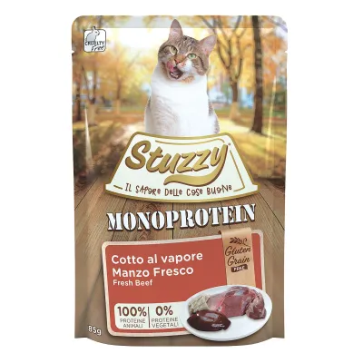 Stuzzy Monoprotein Adult Cat Rind Nassfutter Grainfree 85 g