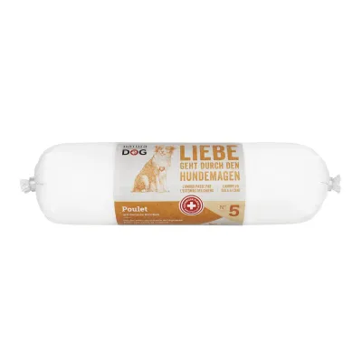 naturaDog Poulet mit Gemüse Brocken Nassfutter für Hunde 400g