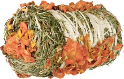 TRIXIE Heuballen mit Kürbis und Karotte 200 g für Kleintiere