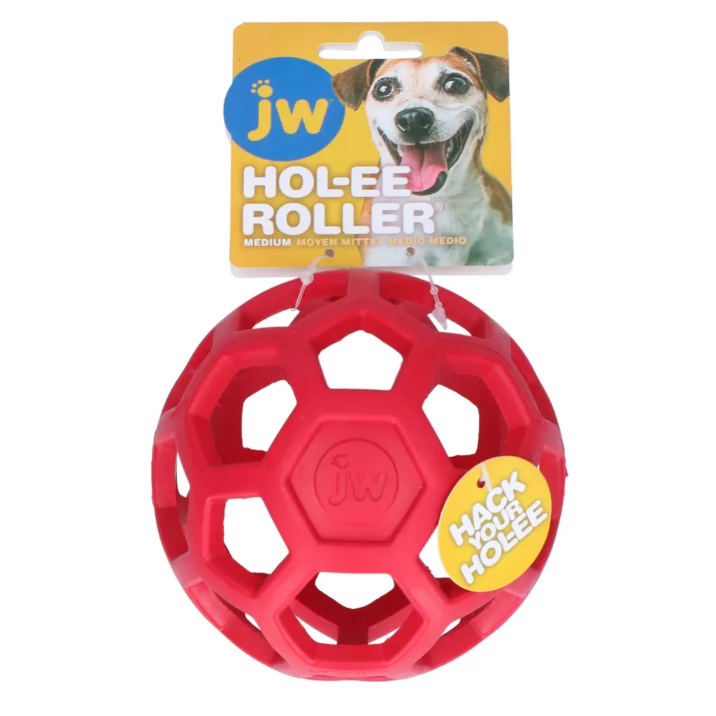 JW Hol-ee Roller Medium rot Hundespielzeug Ball