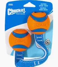 Chuckit! Ultra Duo Tug M – Zerrspielzeug mit Bällen