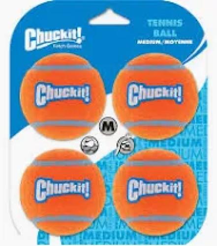 Chuckit! Tennisball M 4er-Pack Hundespielzeug Ø 6 cm