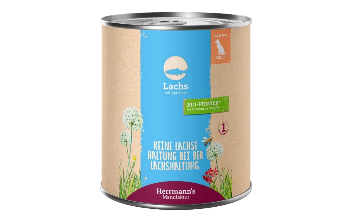 Herrmann’s Nassfutter Lachs mit Aprikose 800g