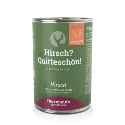 Herrmann’s Hirsch mit Kartoffel und Quitte 400g