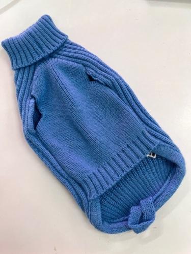 Hundepullover Hellblau Wolle & Acryl - Grösse 90 - Fashion Dog