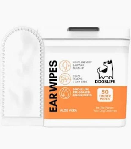 dogslife Ear Wipes – 50 Ohrenreinigungstücher für Hunde