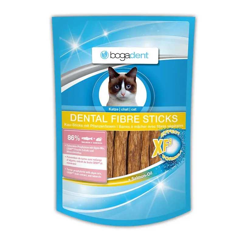 bogadent Dental Fibre Sticks Huhn Katze Ergänzungsfutter 50g