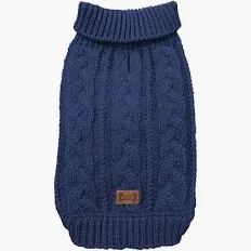 Fashion Dog Hundestrickpullover Nero Zopf Merinowolle dunkelblau Grösse 47