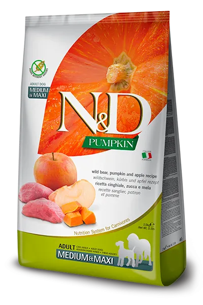 Farmina N&D Pumpkin Dog Boar & Apple Adult Medium Maxi 12kg