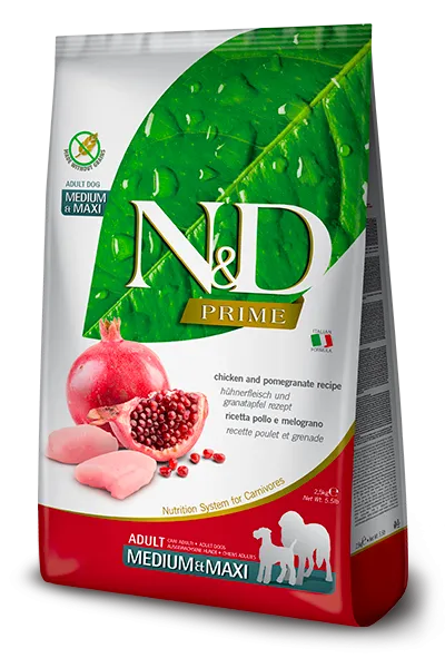 Farmina N&D Prime Dog Chicken & Pomegranate Adult Medium Maxi 12kg