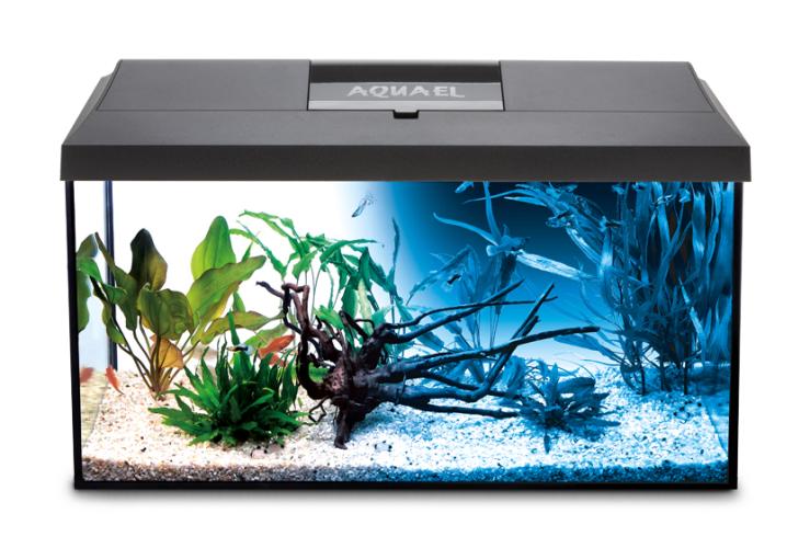 Aquael Aquarium Set Leddy 60 Schwarz D&N 2.0 LED 54 l