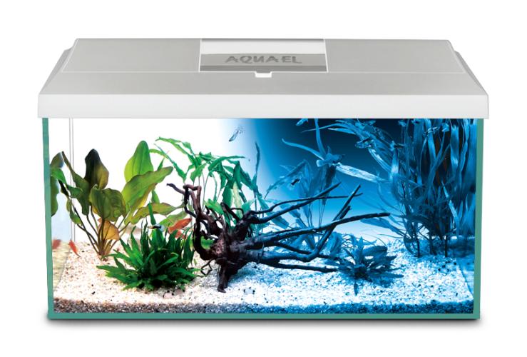 Aquael Aquarium Set Leddy 60 Weiss D&N 2.0 LED 54 l