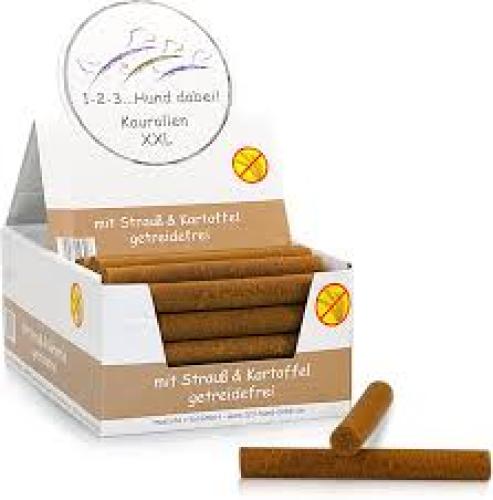 Unverpackt: Mascota Kaurollen XXL Strauß & Kartoffel 50 Stk Hundesnack