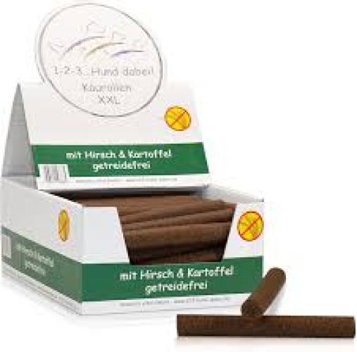 Unverpackt: Mascota Kaurollen XXL Hirsch & Kartoffel 50 Stk Hundesnack