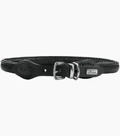 Hunter Lederhalsband Round & Soft L-XL schwarz 60 cm