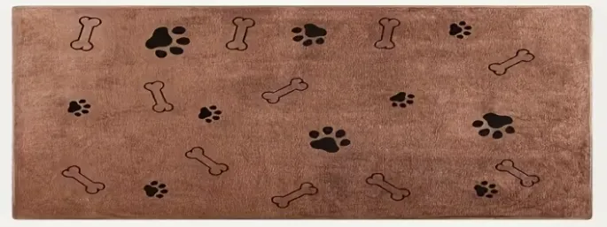 Mikrofaser Hundetuch Pfotenreinigung Braun 100x35 cm