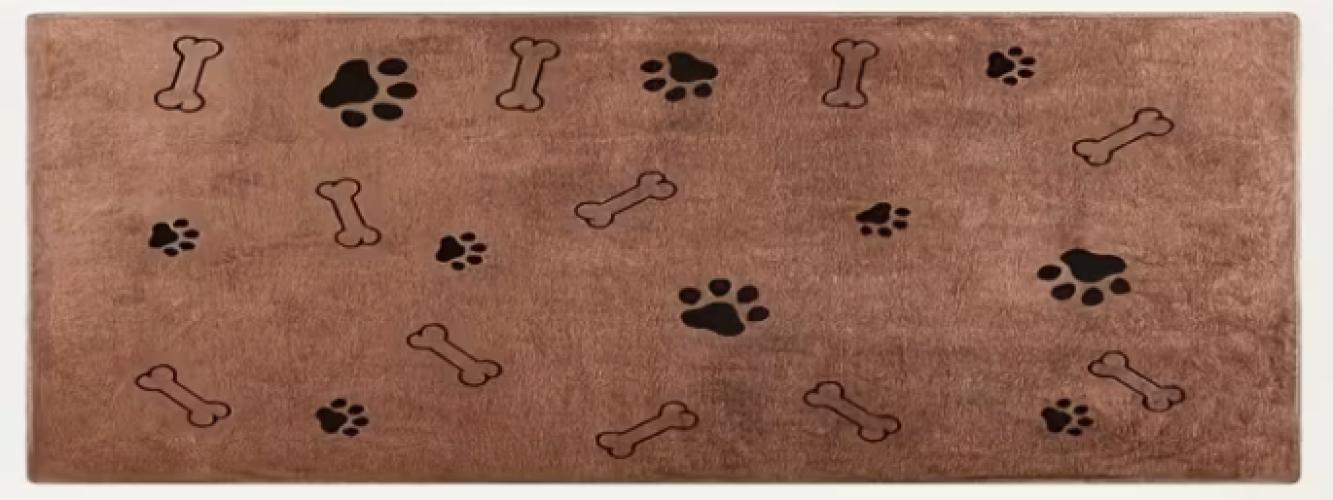 Mikrofaser Hundetuch Pfotenreinigung Braun 100x35 cm